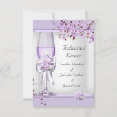 リハーサル結婚ディナーラベンダーパープル薄紫4 招待状 (正面)