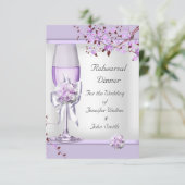 リハーサル結婚ディナーラベンダーパープル薄紫4 招待状 (スタンド正面)