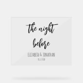 リハーサル結婚ディナー前の夜 アクリルサイン (正面)