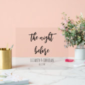 リハーサル結婚ディナー前の夜 アクリルサイン (ウェディング)