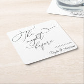リハーサル結婚ディナー前の夜 スクエアペーパーコースター (アングル)