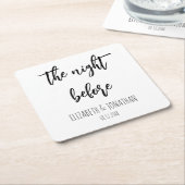 リハーサル結婚ディナー前の夜 スクエアペーパーコースター (アングル)