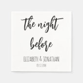 リハーサル結婚ディナー前の夜 スタンダードカクテルナプキン (正面)