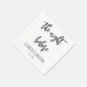 リハーサル結婚ディナー前の夜 スタンダードカクテルナプキン (角)