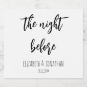 リハーサル結婚ディナー前の夜 スパークリングワインラベル (シングルラベル)