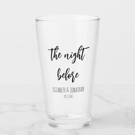 リハーサル結婚ディナー前の夜 タンブラーグラス (正面)