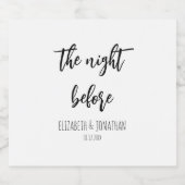 リハーサル結婚ディナー前の夜 ビールラベル (シングルラベル)