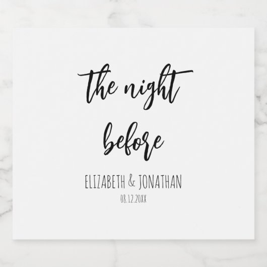 リハーサル結婚ディナー前の夜 ビールラベル (シングルラベル)