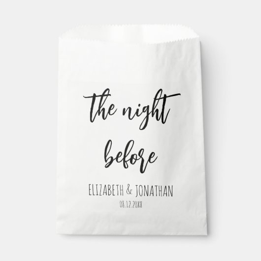 リハーサル結婚ディナー前の夜 フェイバーバッグ (正面)