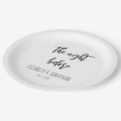 リハーサル結婚ディナー前の夜 ペーパープレート (アングル)