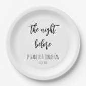 リハーサル結婚ディナー前の夜 ペーパープレート (正面)