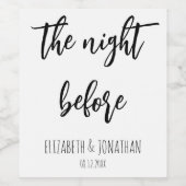 リハーサル結婚ディナー前の夜 ワインラベル (シングルラベル)