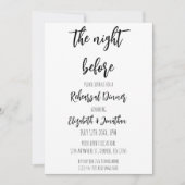リハーサル結婚ディナー前の夜 招待状 (正面)