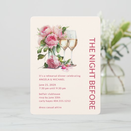 リハーサル結婚ディナー前の夜 招待状 (スタンド正面)