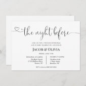 リハーサル結婚ディナー前の夜 招待状 (正面/裏面)