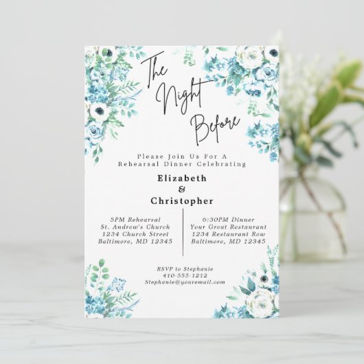 リハーサル結婚ディナー前の夜 招待状 (スタンド正面)
