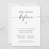 リハーサル結婚ディナー前の夜 招待状 (正面)