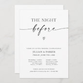 リハーサル結婚ディナー前の夜 招待状 (正面/裏面)