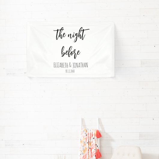 リハーサル結婚ディナー前の夜 横断幕 (インサイチュ)