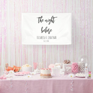 リハーサル結婚ディナー前の夜 横断幕