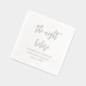 リハーサル結婚ディナー前の夜 箔ナプキン (左)
