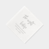 リハーサル結婚ディナー前の夜 箔ナプキン (右)