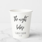 リハーサル結婚ディナー前の夜 紙コップ (正面)