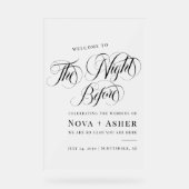 リハーサル結婚ディナー大歓迎 アクリルサイン (正面)