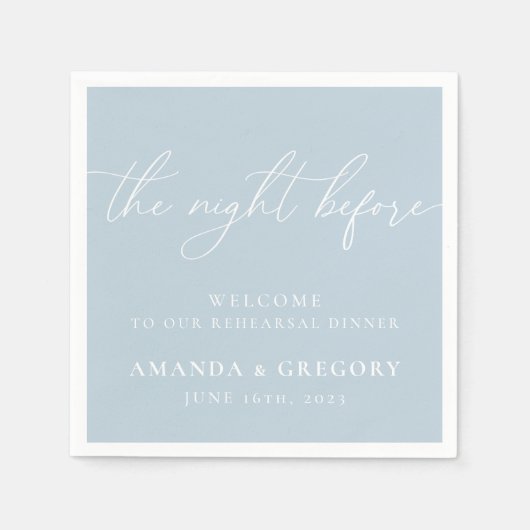 リハーサル結婚ディナー大歓迎 スタンダードカクテルナプキン (正面)