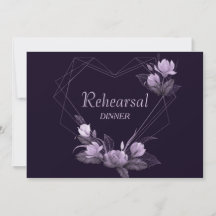 リハーサル結婚ディナー紫フローラ紫