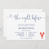 リハーサル結婚ディナー・インビタティの前夜 招待状 (正面/裏面)