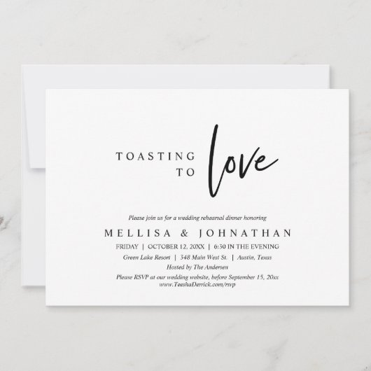 リハーサル結婚ディナー 招待状 (正面)