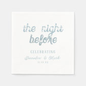 リハーサル結婚ナプキンスの前の結婚夜 スタンダードカクテルナプキン (正面)