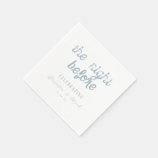 リハーサル結婚ナプキンスの前の結婚夜 スタンダードカクテルナプキン (角)