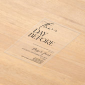 リハーサル結婚ランチの前日 アクリル招待状 (レイダウン)