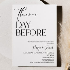 リハーサル結婚ランチの前日 招待状