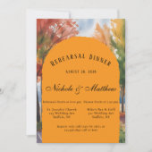 リハーサル離れディナーの色の変更 招待状 (正面)