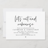 リハーサル食べディナーのリハーサル結婚を行おう 招待状 (正面)