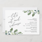 リハーサル食べディナーのリハーサル結婚を行おう 招待状 (正面)