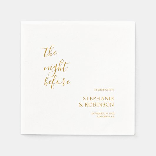 リハーサル・カクテルの前の夜 スタンダードカクテルナプキン (正面)