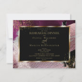 リハーサル |シニモダンーカシスはっきりしたストローク 招待状 (正面)