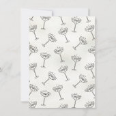 リハーサル・ディナーの前に手で一晩を引いた 招待状 (裏面)