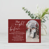 リハーサル・ディナーの前の夜にブルゴーニュ 招待状 (スタンド正面)