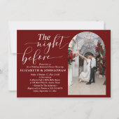 リハーサル・ディナーの前の夜にブルゴーニュ 招待状 (正面)