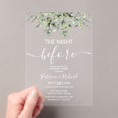 リハーサル・ディナーの前の夜に緑を作る アクリル招待状 (インサイチュ (ポータブル))