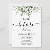 リハーサル・ディナーの前の夜に緑を作る 招待状 (正面)