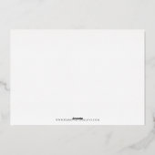 リハーサル・ディナーの前の夜の書道 箔招待状 (裏面)