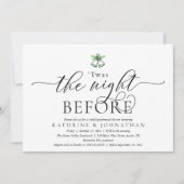 リハーサル・ディナーの前モダンの夜だった 招待状 (正面)