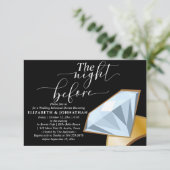 リハーサル・ディナーの前夜の予算 招待状 (スタンド正面)