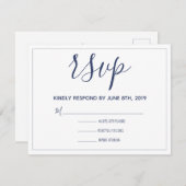 リハーサル・ディナー出欠確認 招待状 (正面/裏面)